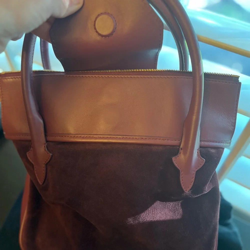 Lucchese Two-Tone Leather Handbag - Picture 5 of 13